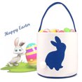 thumbnail image 4 of Cylinder Bunny Ear Easter Basket, Dual Layer Canvas Bag With Bunny Design for Easter Egg Hunt Basket Carrying Eggs Gifts for Kids Holding Toys Books School Project Lunch Box-Cylinder Bag- Dark Blue, 4 of 8