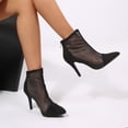 thumbnail image 5 of Pennysue Women's Sexy Mesh Heeled Boots Pointed Toe Stiletto Heels Sandals Dressy Ankle Boots for Dressy Party Black 8M, 5 of 7