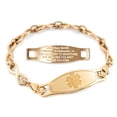 thumbnail image 1 of MedicEngraved Rose Gold Stainless Steel Custom Medical Alert Bracelet - 6mm Infinity Link, 1 of 7