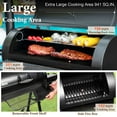 thumbnail image 3 of Summit Living Charcoal Grill with Offset Smoker 941 sq.in. Extra Large BBQ Grill Black, 3 of 11