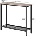 thumbnail image 5 of 29.5" Narrow Console Table, Small Entryway Table with Shelf, 2 Tier Thin Sofa Table, Behind Couch Table, Side Table, for Hallway, Living Room, Bedroom, Greige and Black, 5 of 18