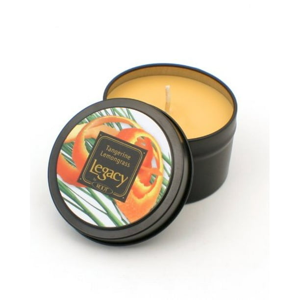 Travel Tin Tangerine Lemongrass Natural Beeswax Blend Premium Candle In A Portable And Durable Travel Tin By Root Walmart Com Walmart Com