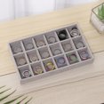 Gray flannel tray in drawer jewelry stud earrings ring necklace jewelry