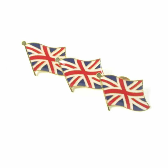 AllTopBargains 3 Pc UK British Flag Lapel Pin Great Britain England