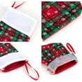 thumbnail image 6 of Mini Christmas Stockings, 12 Pack Small Buffalo Plaid Stocking Snowflake Red Green Stockings Bulk for Christmas Tree Ornament Decorations Gift Holder(9 Inches), 6 of 7