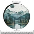 thumbnail image 2 of Abstract Mountains Lake Landscape Spare Tire Cover Nature Landscape Watercolor Boho Mountains Wheel Protectors Weatherproof Wheel Covers for Camper Trailer Truck SUV Universal 14 Inch, 2 of 8