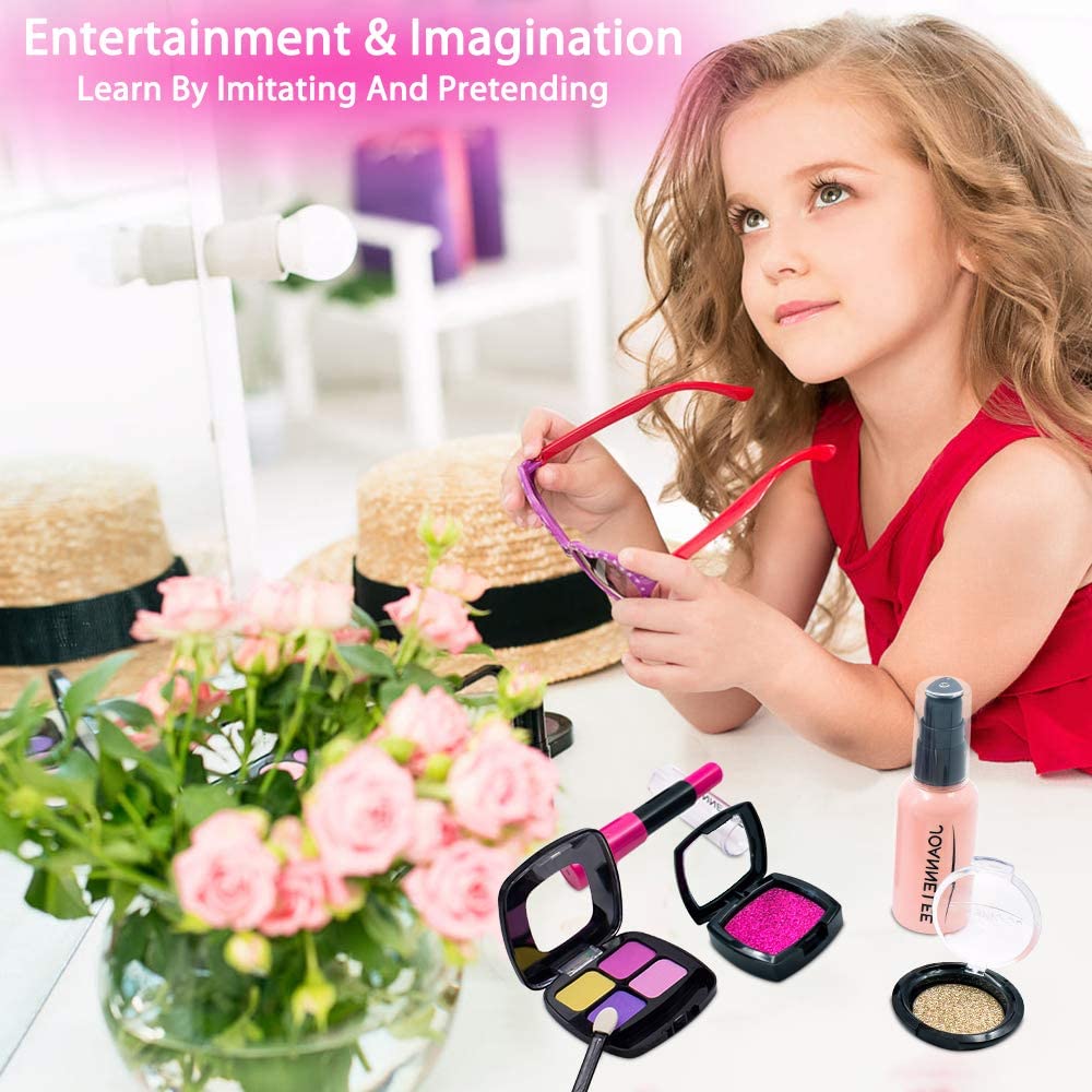 Pretend Makeup Kit Toys for 2 3 4 5 6 7 8 Year Old Girls, First Make Up ...