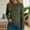 Army Green, variant on Hrsba Women's V Neck Pullover for Fall Winter,Women's Long Sleeve Tops Solid Color Velour Brushed Fabric Crew Neck Ruffled Detail Pullover Fall Tops