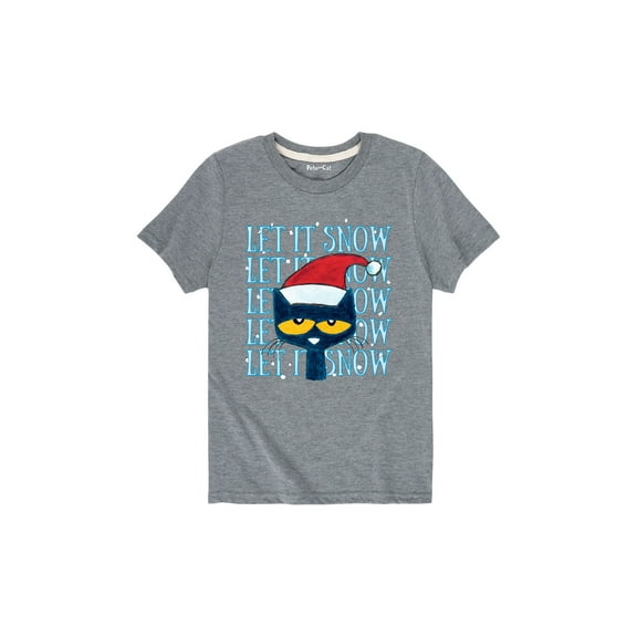 Pete The Cat - Let It Snow - Youth Short Sleeve Graphic T-Shirt