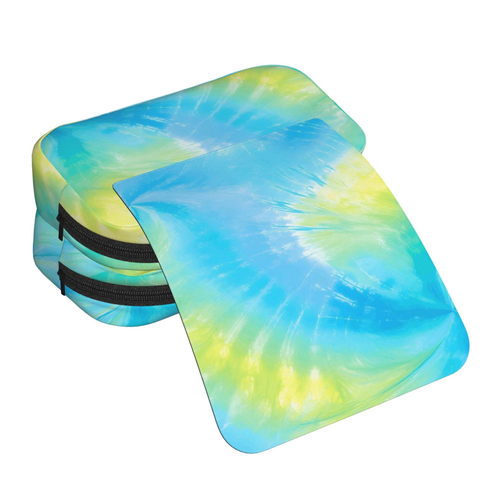 Large-Capacity Flip-Top Double-Layer Pencil Case, Multi-Functional Pocket Pen Case, Durable Stationery Organizer Lightseagreen Tie-Dye Background Vibrant Colors And Swirling (2)