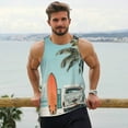 thumbnail image 6 of Logiee Vintage Surf Van Beach Print Men's Workout Tank Top,Quick Dry Workout Tank Top,Gym Muscle Tee,Fitness Bodybuilding Sleeveless T Shirt-Medium, 6 of 7