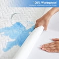 thumbnail image 2 of 100% Waterproof Mattress Protector Twin Size - Grey, Mattress Cover 3D Air Fabric Cooling Mattress Pad Cover Smooth Soft Breathable Noiseless, 8''-21'' Deep Pocket, 2 of 5