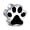 Silver-Black, variant on Womens .925 Sterling Silver Pet Animal Lover Black Dog Cat Puppy Kitten Paw Print Dangle Charm Bead