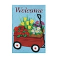 thumbnail image 4 of Meadow Creek 1' x 1.5' Polyester Floral Red Wagon Outdoor Flag, 4 of 7