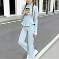 thumbnail image 2 of FAIWAD Girls Yoga Sets 2 Piece Outfits Long Sleeve Zip up Jacket and Leggings Athletic Gym Set, 2 of 8