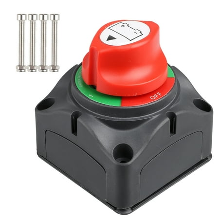 Battery Isolator Kit EEEkit DC12-48V Dual Battery Disconnect Switch Kit 1-2-both-off Isolator Selector Marine Battery Switches 200/1000 Amp Waterproof for Ship Boat Small Yacht RV Camper Truck Car ()