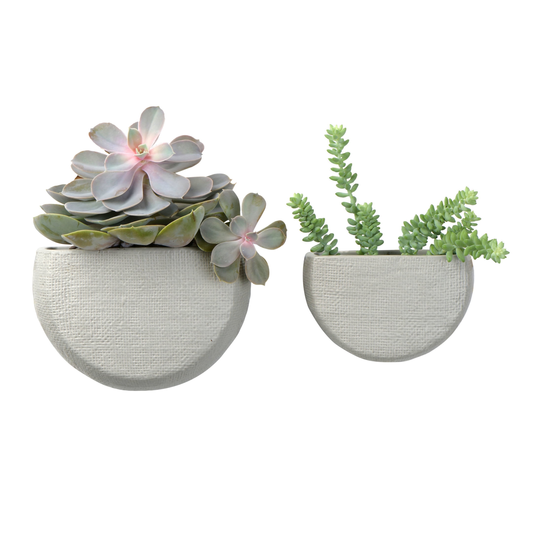 Main + Mesa Stoneware Wall Planters, Set of 2