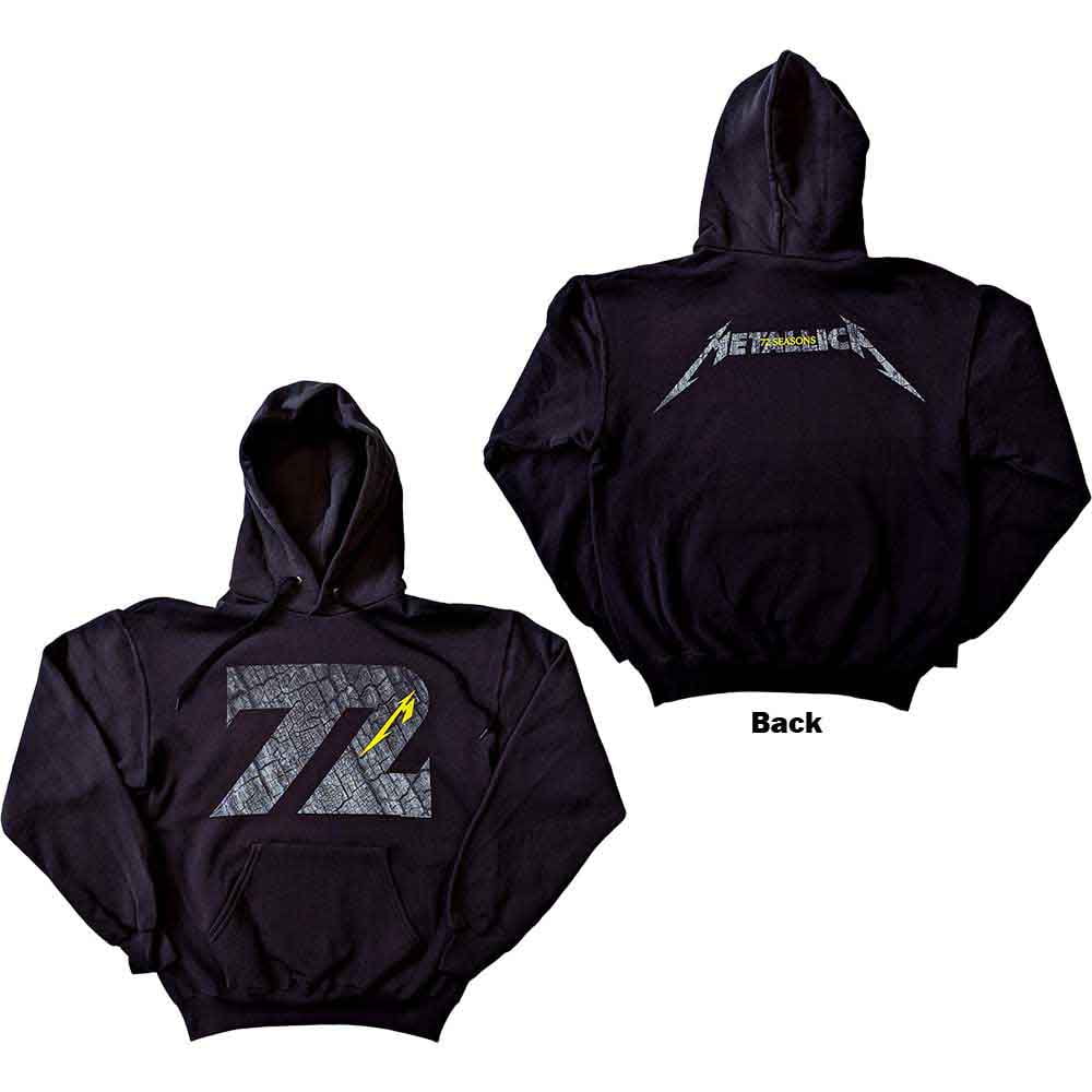 Metallica Unisex Pullover Hoodie Sweatshirt 72 Seasons Charred Logo Back Print Walmart