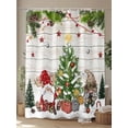 thumbnail image 4 of Fsddascl Christmas Gnomes Shower Curtain Set - Standard 72" x 72" Washable Bathtub Curtain with 12 Hooks, Vintage Xmas Tree Snowflake Pine Needle Waterproof Fabric Stall Shower Curtains for Bathroom, 4 of 6