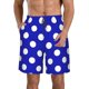 thumbnail image 1 of Balery Blue And White Polka Dot Traje de Baño Estilo Hawaiano para Hombre, Shorts de Secado Rápido con Bolsillos-XX-Large, 1 of 6