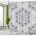 thumbnail image 4 of Ambesonne Ethnic Shower Curtain, Vintage Abstract Flower Art, 69"Wx70"L, Lavender Blue, 4 of 4