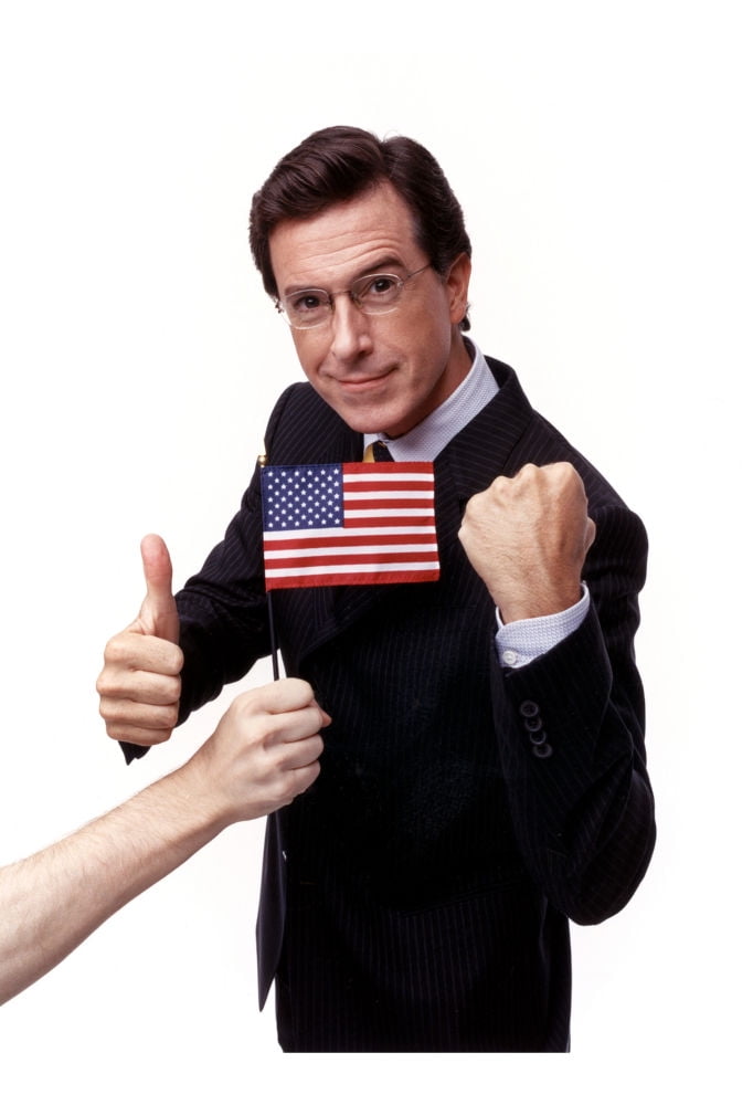 Stephen Colbert Poster Fist Flag 16in x 24in Poster Square Adults