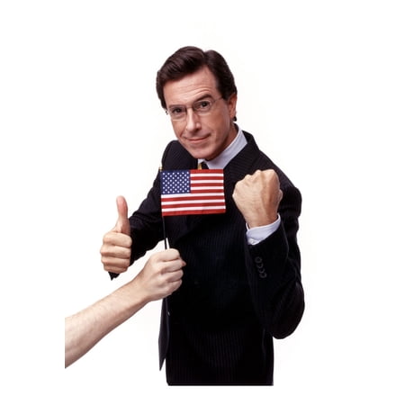 Stephen Colbert Poster Fist Flag Art Poster 24x36 Multi-Color Square Adults Best Posters