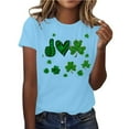 thumbnail image 1 of Yhmxh T-shirts pour Femmes T-shirts Décontractés et à la Mode à Manches Courtes Col Rond Haut de la Saint-Patrick Hauts d'Été pour Femmes T-shirts d'Été à Manches Courtes sous-Vêtements T-shirts pour Femmes, 1 of 2