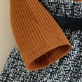 thumbnail image 6 of 1-5T Toddler Kids Baby Girls Ruffle Long Sleeve Top Tweed Skirt with Waist Bag 3PCS Clothes Fall Winter Outfit, 6 of 9
