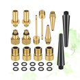 thumbnail image 3 of EeaseCA 1 Set Adapter Set Car Adapter Kit Set For Bike Floor Pump Air Mat Ball Pump Needle Nozzle Converter Kit (Golden), 3 of 8