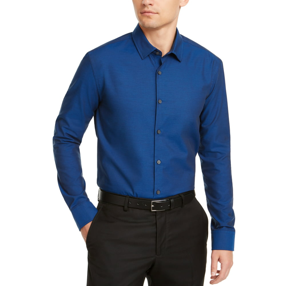 Alfani - Mens Dress Shirt Stretch Classic Fit Long Sleeve XL - Walmart ...