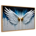 thumbnail image 1 of Cuadro Decorativo Marco Flotante Alas Corazón Dorado 90x60 Marco Madera, 1 of 3