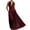 Wine, variant on Laqbezok Women's Sleeveless V-Neck Maxi Dress, Button Down Collared Casual Long Gown, Pleated Flared Hem Summer Dress with Pockets