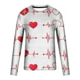 thumbnail image 5 of fartey 2024 Valentine's Day Tops for Men Plus Size Love Heart Print Funny Big and Tall T-shirts Tunic Comfort Long Sleeved Fashion Top Lightweight Round Neck Workout Hipster Shirts, S-5XL, 5 of 5
