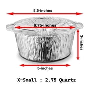2.75 Qt Disposable Aluminum Cooking Pot with Lid, 3 Count