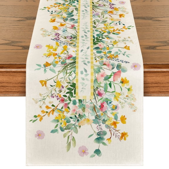 Smile Flower Floral Table Runner for Summer 13 x 72