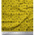 thumbnail image 1 of Soimoi Tissu Poly Georgette Flocon de Neige Imprimé Artistique Tissu au Mètre 52 Pouces de Large, 1 of 3