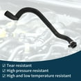 thumbnail image 5 of Unique Bargains Radiator Hose Heater Hose Radiator Outlet Hose Pipe for BMW 640i Base 3.0L 2016-2018 No.11537605152 Rubber Coolant Pipe Black 1 Pcs, 5 of 6