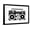 Black Frame, variant on Art.com Vector Image of a Classic Boombox Art Print by Chisnikov, 24" x 16"