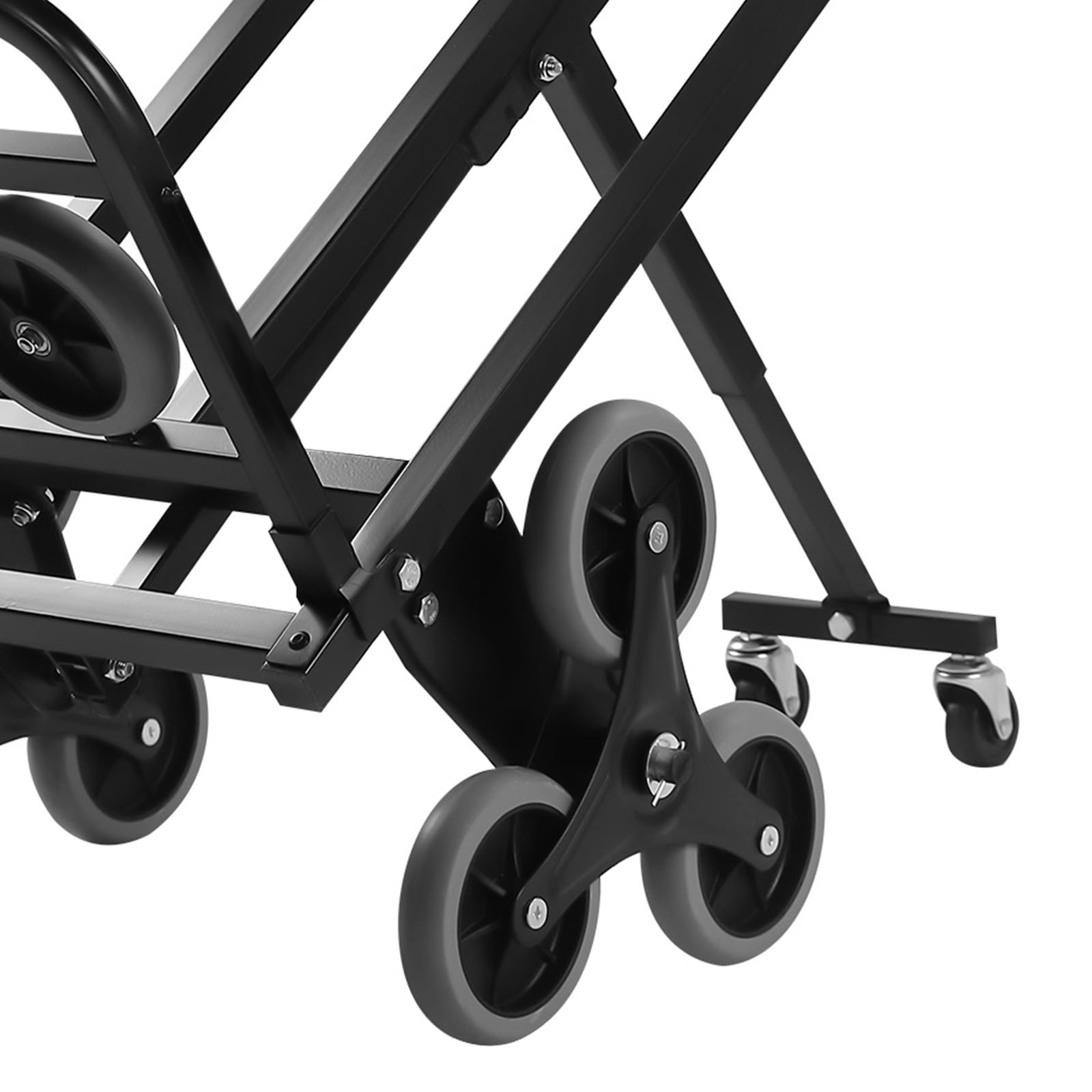 Dwellnix Stair Climbing Hand Truck Foldable Dolly Cart Dual Purpose Cart w Retaining Rack