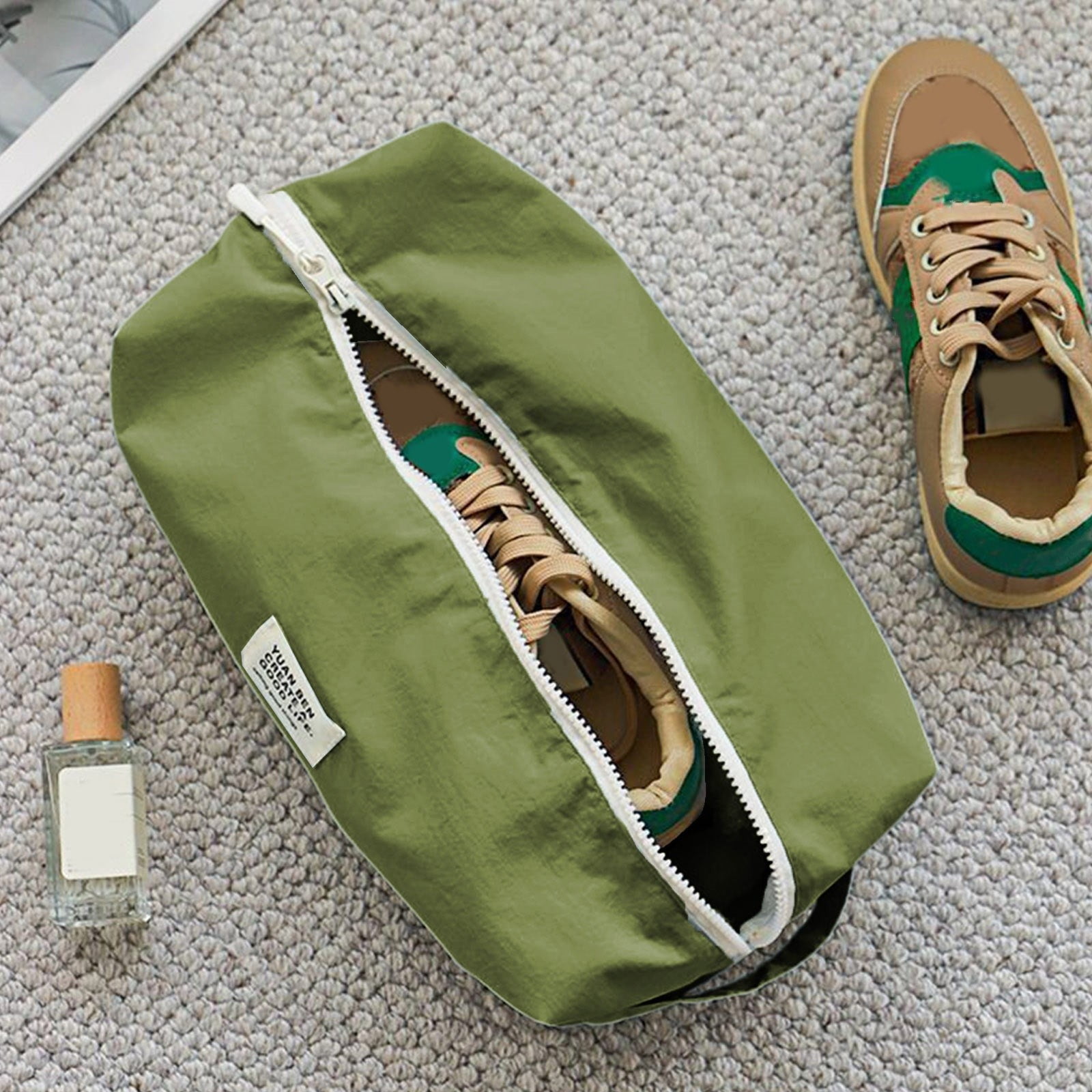 Specollect 3 Pcs Shoe Storage Bag Travel Organizer, Large Capacity Hanging Dustproof Boot Protection, Multifunctional Zipper Pouch for Home Camping Gym