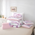 thumbnail image 6 of Castle Fairy Girls Cartoon Mushroom Twin Bedding Sets,Purple Flowers Bedding Comforter Set, 6 of 8