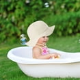 thumbnail image 2 of Baby Summer Bucket Hat Sun Protection Infant Wide Brim Fisherman Hat with Chin Strap, 2 of 6
