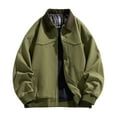thumbnail image 2 of OHMZYZO Mens Lightweight Bomber Jackets Stand Collar Windbreaker Softshell Jacket Zip Up Coat for Fall Outdoor, 2 of 4