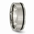 thumbnail image 4 of Titanium Black Rubber Flat 7mm Brushed Band Size: 8; for Adults and Teens; for Women and Men, 4 of 6