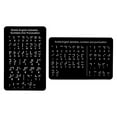 thumbnail image 2 of Tablero de alfabeto braille para aprendizaje de braille, compacto, de aluminio, ligero, material didáctico con puntos en relieve para principiantes y Negro 2 piezas, 2 of 8