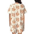 thumbnail image 3 of Lsque Hand Drawn Snake Women's Short-Sleeved Pajama Set - 2 Piece Soft and Lightweight Sleepwear Set-Small, 3 of 9