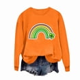 thumbnail image 4 of Funny St Patricks Day Shirt Women Four Leaf Clover Rainbow Graphic Sweatshirt Crewneck Long Sleeve Pullover Tops St Patrick Day Shirts Women, 4 of 7
