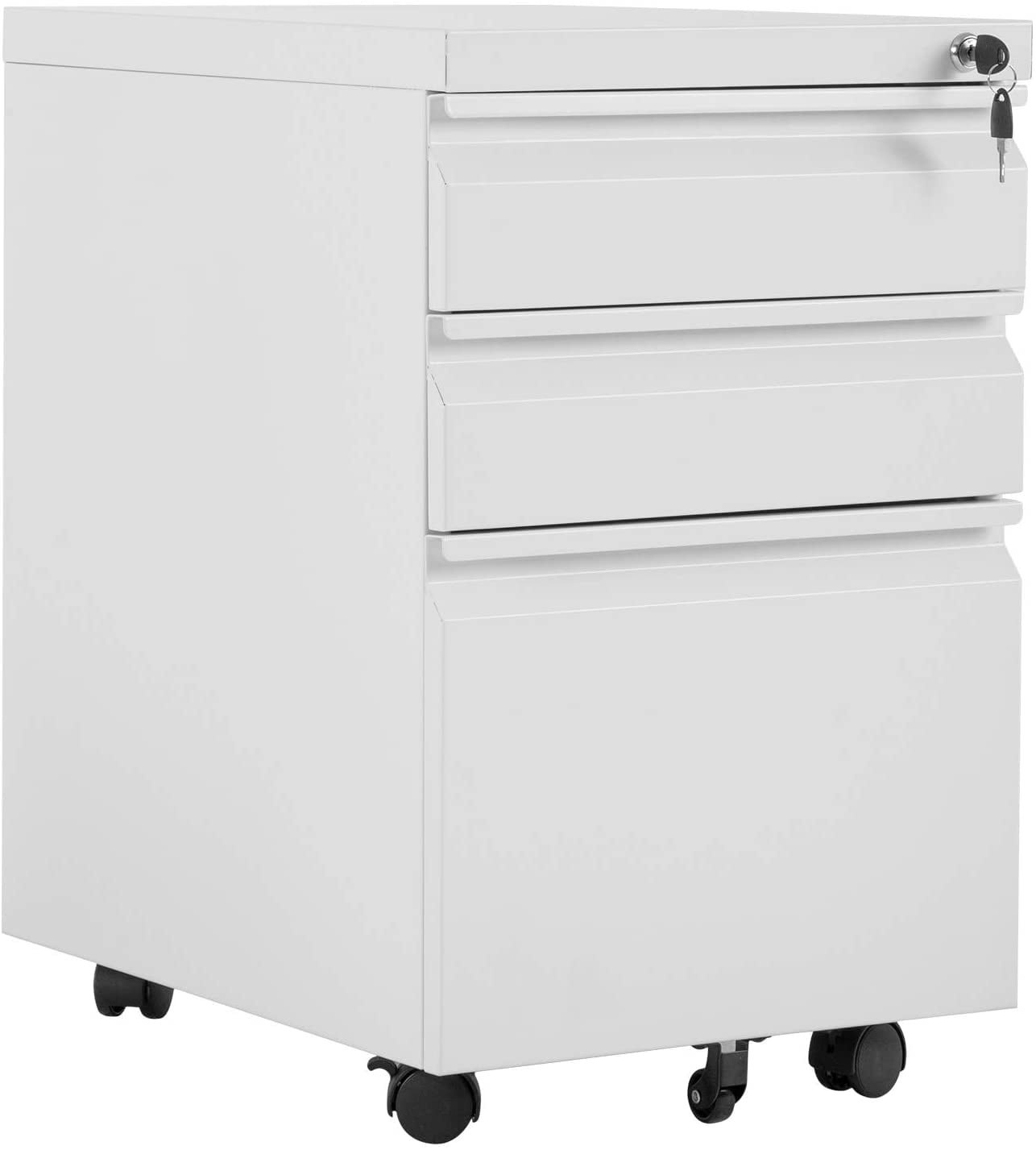 Metal File with Wheels 3 Drawer File Filling