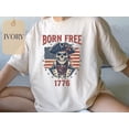 thumbnail image 4 of Teeso Vintage Patriotic Skeleton Tee, 1776 Shirt, Born Free Graphic Tee, Black M, 4 of 8